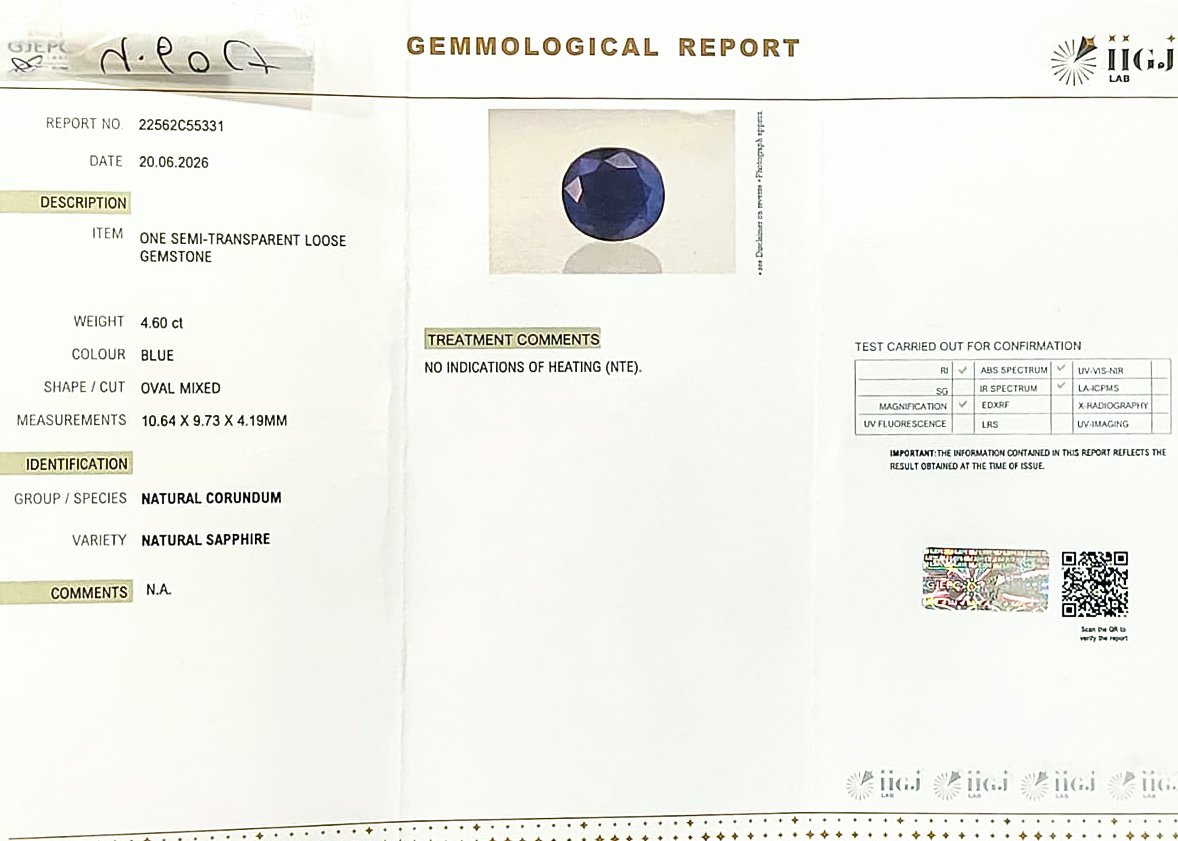 Natural Burma Blue Sapphire