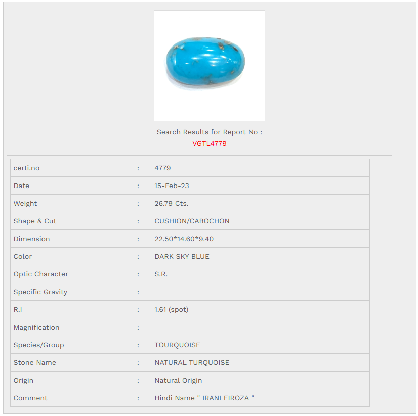 Natural Turquoise (Firoza)