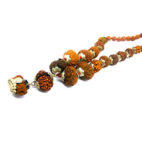 9 Mukhi Rudraksha These 9 Mukhi Rudraksha represent Goddess Durga. This Rudraksha blesses its wearers with the nine powers of Durga, like Courage and confidence.