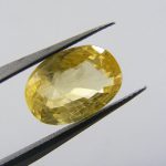 This Ceylon yellow sapphire is natural as it came out of the ground, no treatment or color has been