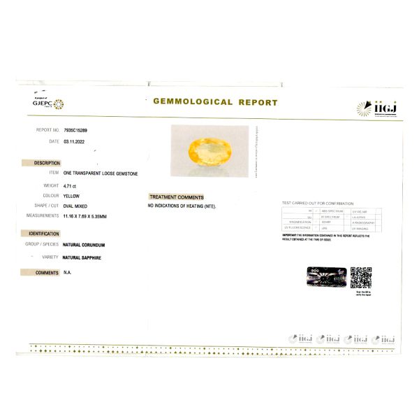 This Ceylon Yellow Sapphire (PUKHRAJ)is one of the predominant gemstones in Navratna stones. Pukhraj is marked as one of the most dynamic and powerhouse gemstones in the world of astrological coliseum/astrology.